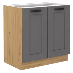 Konyhaszekrény Luna dustgrey/artisan 80D 2F BB kép