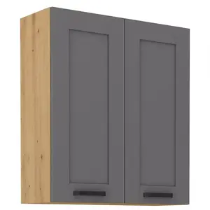 Konyhaszekrény Luna dustgrey/artisan 80G-90 2F kép