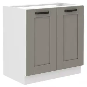 Konyhaszekrény Luna claygrey/fehér 80ZL 2F BB kép