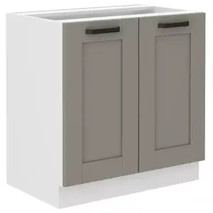 Konyhaszekrény Luna claygrey/fehér 80D 2F BB kép