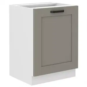 Konyhaszekrény Luna claygrey/fehér 60D 1F BB kép