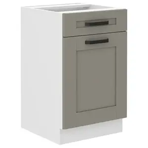 Konyhaszekrény Luna claygrey/fehér 50D 1F 1S BB kép