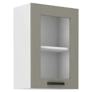 Konyhaszekrény Luna claygrey/fehér 40GS-72 1F kép