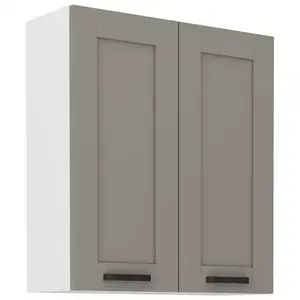 Konyhaszekrény Luna claygrey/fehér 80G-90 2F kép