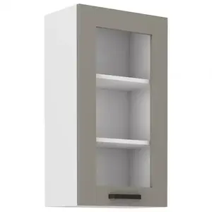 Konyhaszekrény Luna claygrey/fehér 40GS-90 1F kép