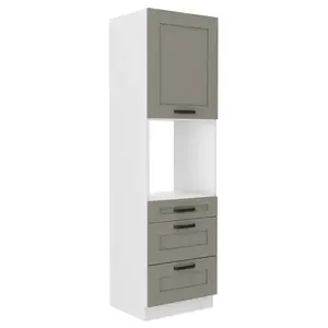 Konyhaszekrény Luna claygrey/fehér 60DPS-210 3S 1F kép
