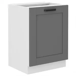 Konyhaszekrény Luna dustgrey/fehér 60D 1F BB kép