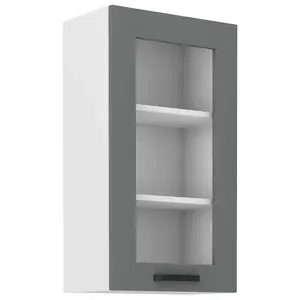 Konyhaszekrény Luna dustgrey/fehér 40GS-90 1F kép