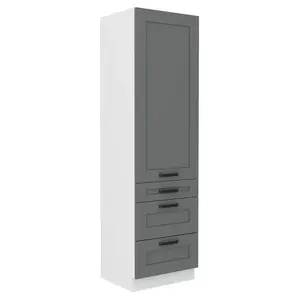 Konyhaszekrény Luna dustgrey/fehér 60DKS-210 3S 1F kép