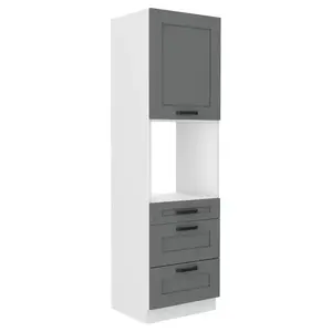 Konyhaszekrény Luna dustgrey/fehér 60DPS-210 3S 1F kép