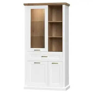 Vitrin Tara V3K1F white/pacific walnut kép