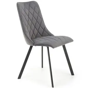 Szék K450 Velvet/Fém szürke kép