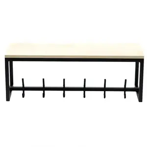 Fogas fém fa polccal Loft 26, 5x75x25 fekete kép