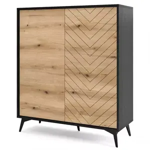 Komód Diamond KD104 tölgy evoke/fekete kép