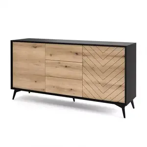 Komód Diamond KSZ154 tölgy evoke/fekete kép