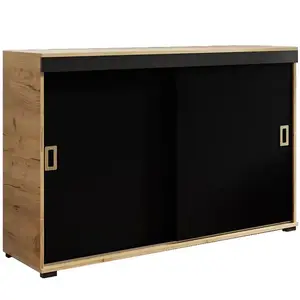 Komód Retro 120 Craft/Fekete + Craft Fogantyúk kép