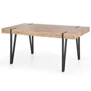 Asztal Yohann 170 Mdf/Acél – Tölgy San Remo/Fekete kép