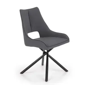 Szék K409 szövet/fém sötét hamu 49x52x84 kép