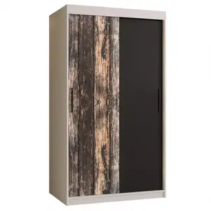 Szekrény Rustic 100 fehér/fekete kép