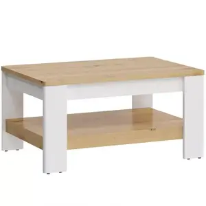 Dohányzóasztal Avila AILT01 fehér/tölgy artisan kép
