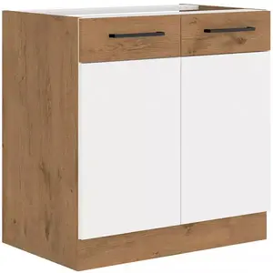 Konyhaszekrény Vigo fehér HG 80d 2f Bb kép