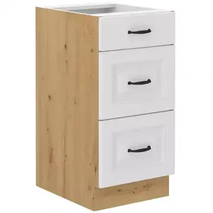 Konyhaszekrény Stilo fehér matt/artisan 40D 3S BB kép