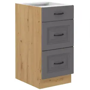 Konyhaszekrény Stilo dustgrey/artisan 40D 3S BB kép