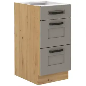 Konyhaszekrény Luna claygrey/artisan 40D 3S BB kép