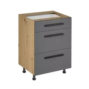 Konyhaszekrény Langen d60s3 fogantyú grey kép