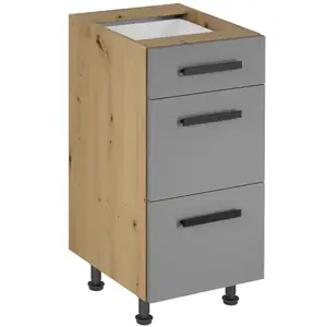 Konyhaszekrény Langen D40S3 fogantyú beige kép