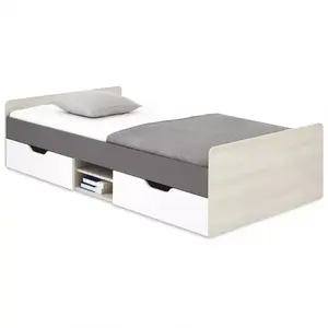 Ágy 120 Remo RM16 tölgy wilton/fehér/antracit kép