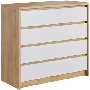 Komód 93 4s fehér/craft kép