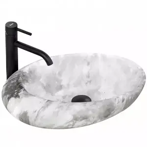 Mosdókagyló lapon Roxy Stone L. Grey kép