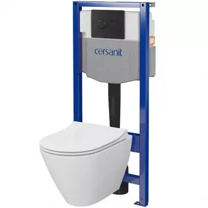 Wc készlet City Oval B989 gomb fekete matt kör pneumatikus kép