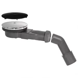 Zuhanylefolyó slim Ø 90 mm két fedéllel matt fekete/ezüst 30724458 kép