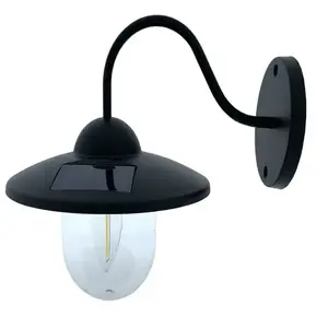 HD 300 SOLAR WALL LAMP 0, 5W BLACK kép