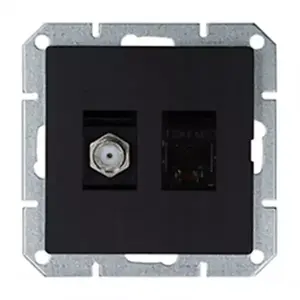 Aljzat typu F + Aljzat RJ45 MEDIUM black 33505 kép