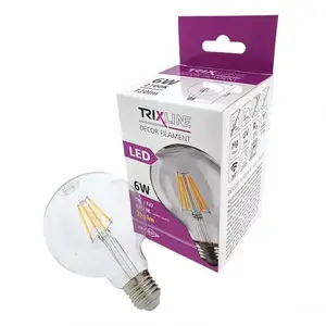 Izzó LED G95 6W E27 2700K Decor Filament kép