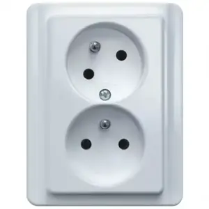 Dupla aljzat TESLA Z/U Cze. white 26021 kép