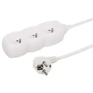 Hosszabbító kábel 3G 3x1 Z/U 1, 5m 34315 fehér kép