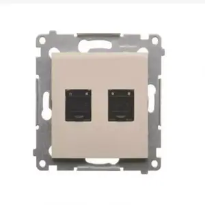 D62/41 Dupla RJ45 számítógép-aljzat krémes kép