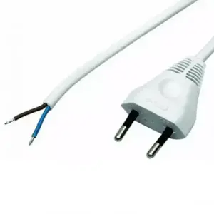 Tápkábel fehér PP205 /1.9 OMYP 2X0, 5 1, 9M kép
