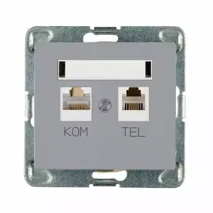 HÁLÓZATI RJ45 ÉS TELEFONCSATLAKOZÓ RJ11 GPKT-1D/M.SR SIGMA kép