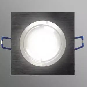 Mennyezeti beépíthető lámpa LED fekete szögletes kép