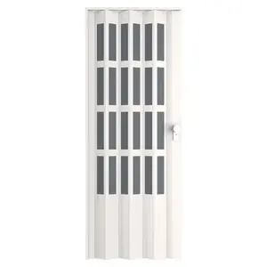 Harmonika ajtó PVC Lugano Off-White kép
