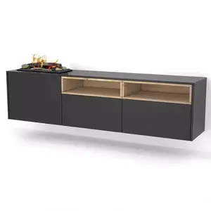 Elektromos kandalló Tecero Cass.tooltip 400/600 fekete/tölgy kép