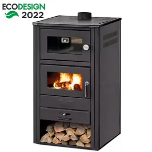 Acél Kályha Blist Brm E Víztartállyal És Sütőfelülettel 6, 4 kW/17, 6 kW kép