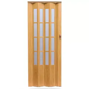 Harmonika ajtó Crystalline glass tölgy kép