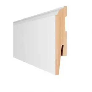 Padló szegélyléc LO10 15X90X2400MM fehér fél matt furnérozott kép