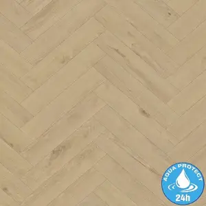 Laminált padló vízálló Tölgy Blonde Montanara 8mm AC5 Herringbone K847 kép
